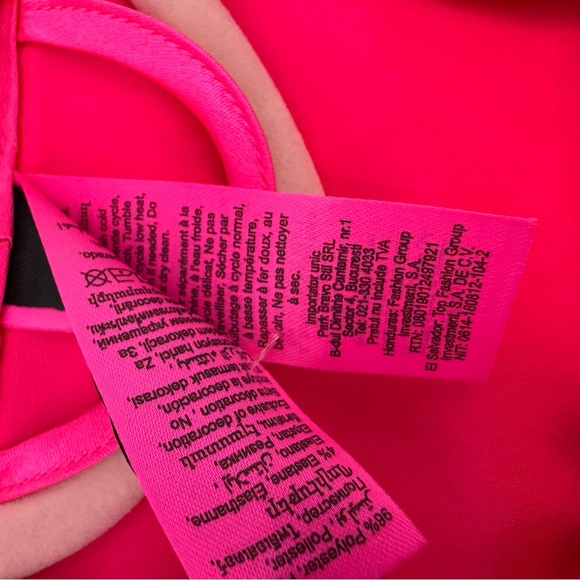 La senza robe kimono lightweight silky satiny neon pink with waist tie - Picture 11 of 12